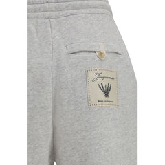 Gray Cotton Casual Pants