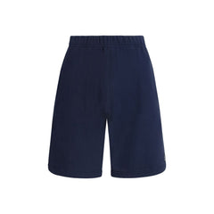 Blue Cotton Bermuda Shorts