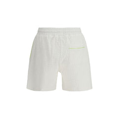 White Cotton Bermuda Shorts