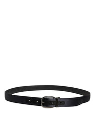 Men Black Classic Viscose Metal Buckle Belt