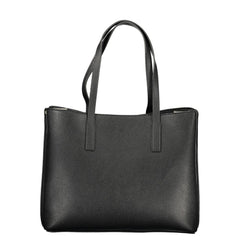 Black Polyurethane Women's Handbag