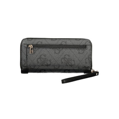 Black Polyurethane Women Wallet