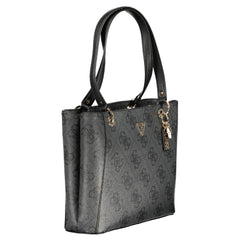 Black Polyurethane Women's Handbag
