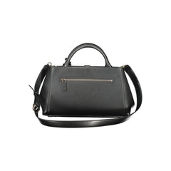Black Polyurethane Women Handbag