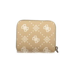 Beige Polyurethane Women Wallet