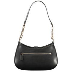 Black Polyurethane Women Handbag