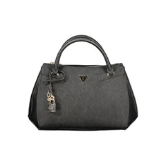 Black Polyurethane Women Handbag