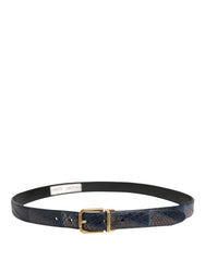 Men Multicolor Leather Metal Buckle Belt