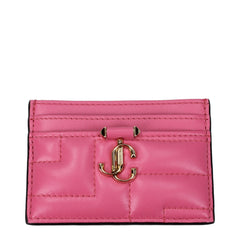 Pink Leather Cardholder