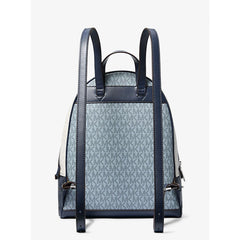 Blue Leather Backpack