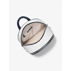 Blue Leather Backpack