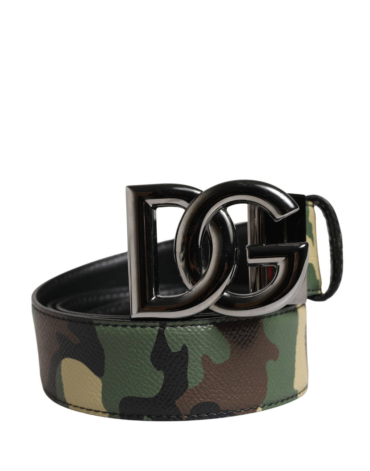 Men Multicolor Camouflage Logo Buckle Belt