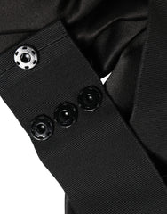 Black Silk Satin Sash Wide Waist Women Belt