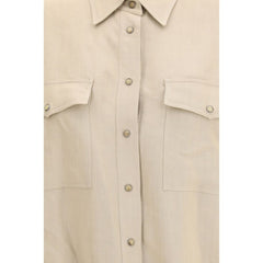 Beige Viscose Blouse