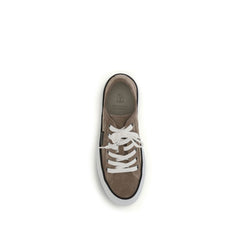 Beige Calf Leather Bos Taurus Low Top Sneakers