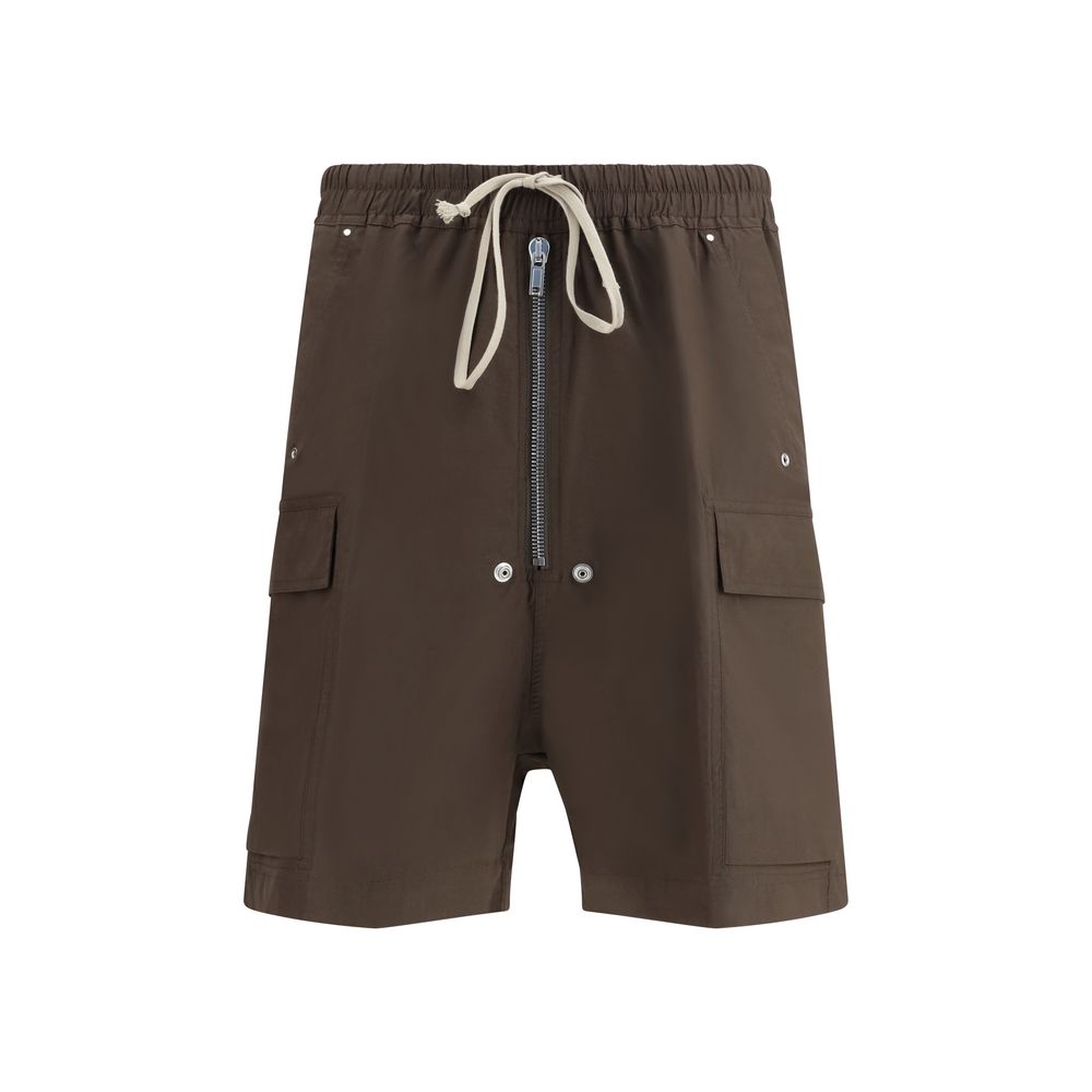 Brown Cotton Bermuda Shorts