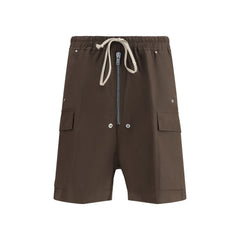 Brown Cotton Bermuda Shorts