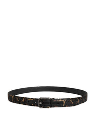 Multicolor Jacquard Silver Metal Buckle Belt