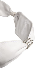 Women White Leather Embellished Wide Waist Cintura Belt