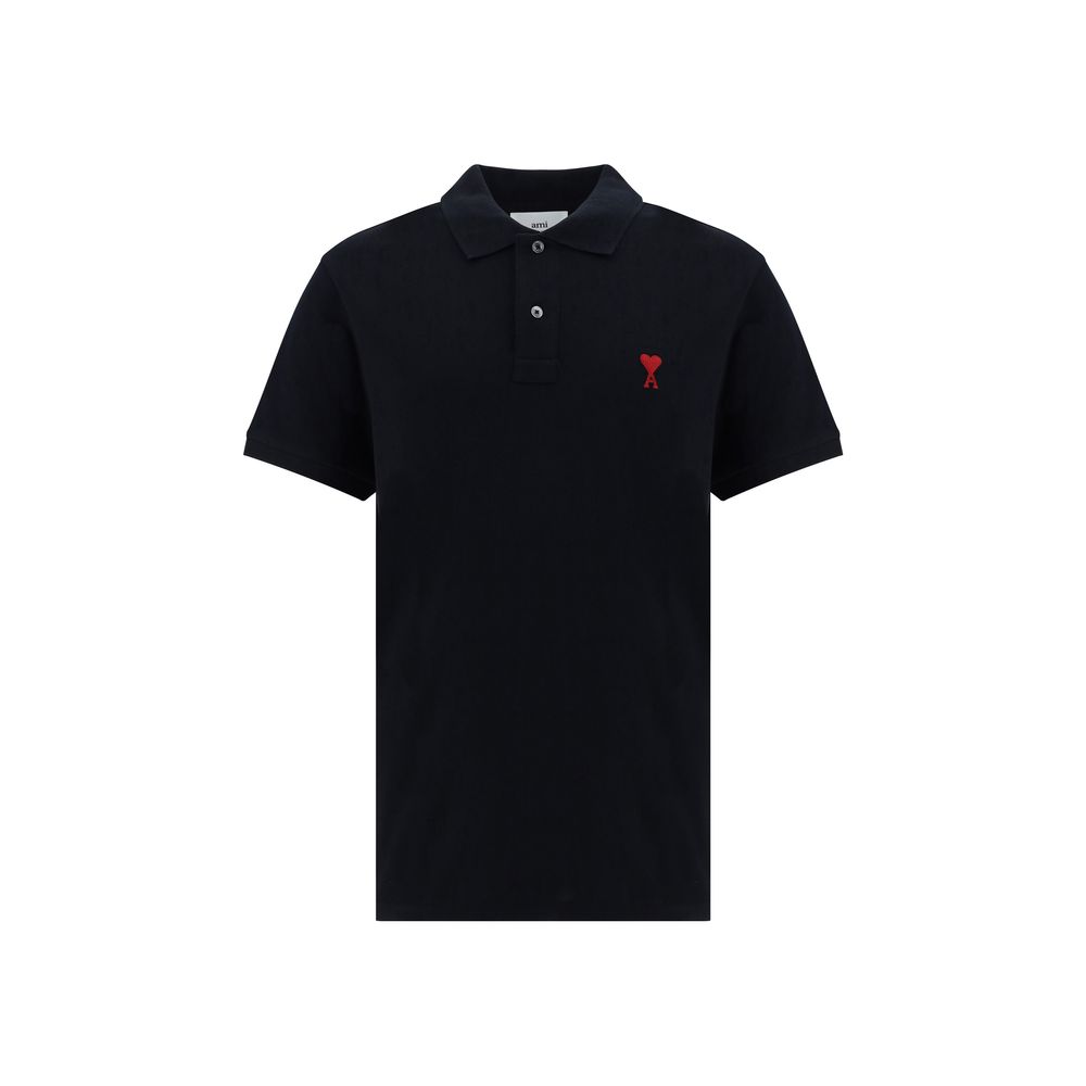 Black Cotton Polo Shirt