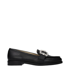Black Leather Slip-On Loafers