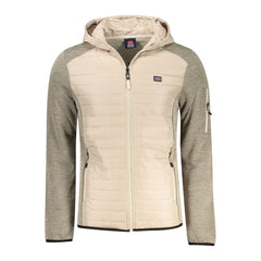 Beige Polyester Men's Jacket