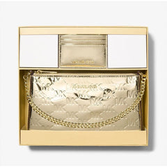 Gold Canvas Clutch Bag