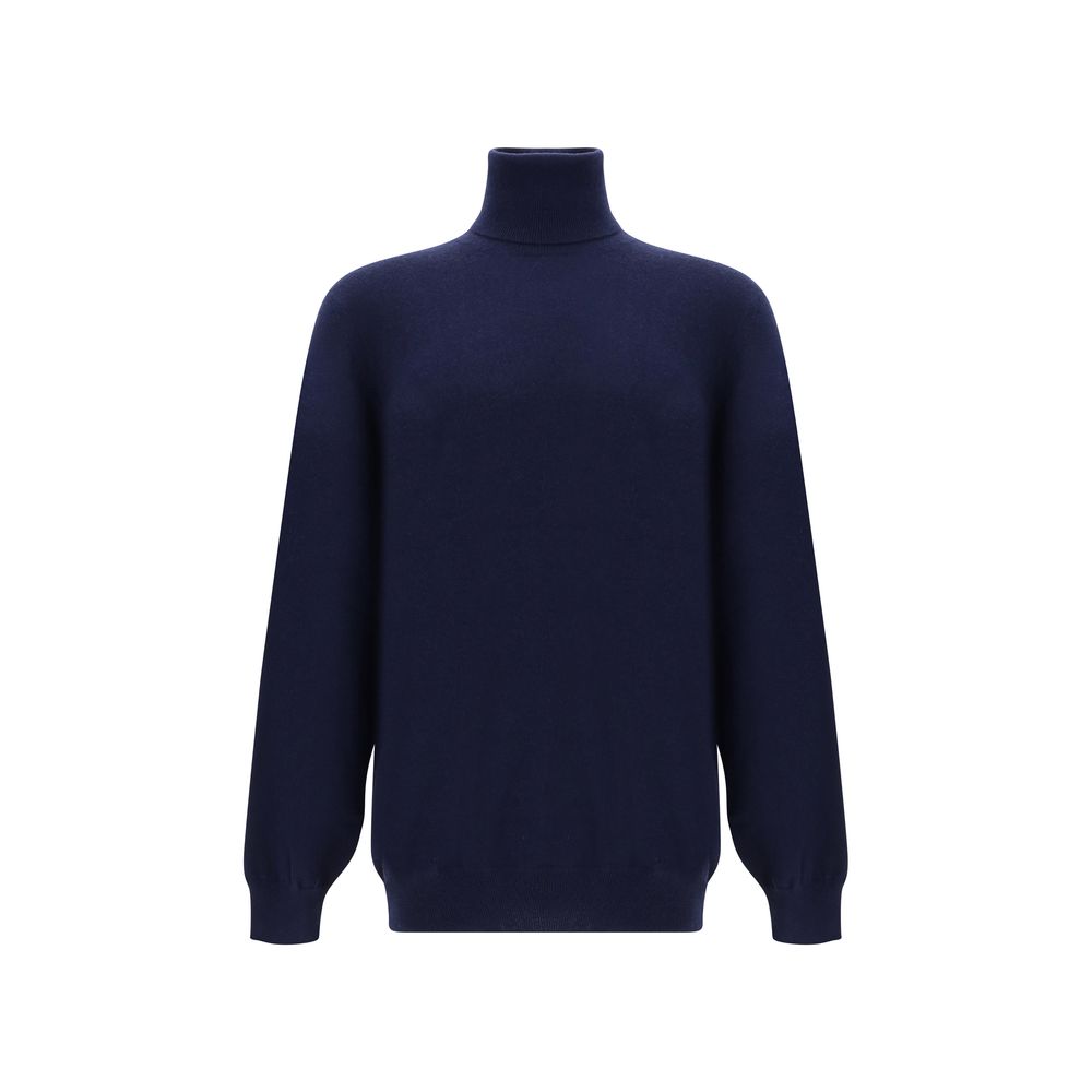 Blue Cashmere Turtleneck