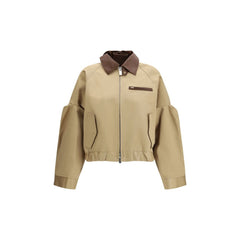 Beige Cotton Bomber