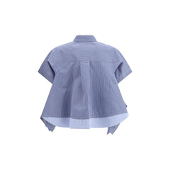 Blue Cotton Shortsleeve Shirt
