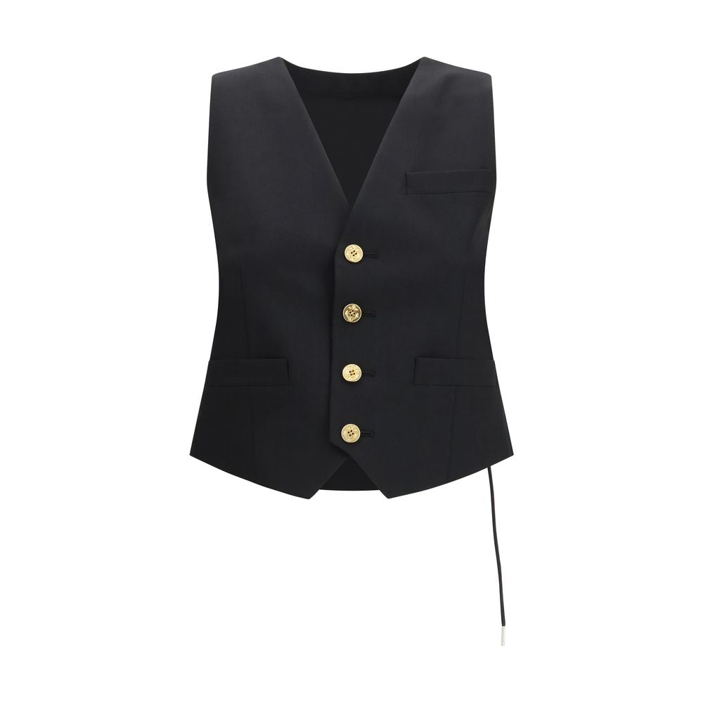 Black Polyester Waistcoat