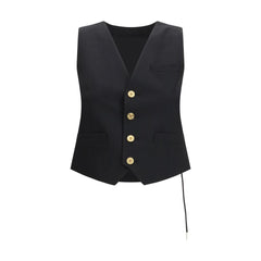 Black Polyester Waistcoat
