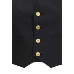 Black Polyester Waistcoat