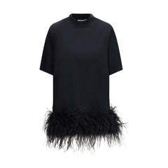 Black Cotton Casual Dress