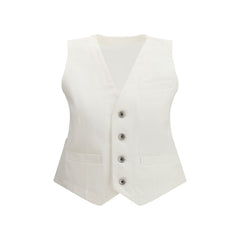 White Cotton Waistcoat