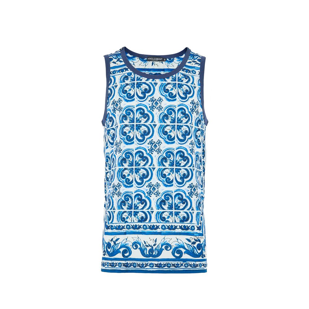 Blue Cotton Tank Tops