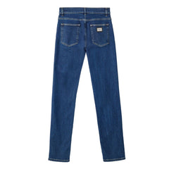 Blue Cotton Skinny Jeans