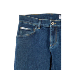 Blue Cotton Skinny Jeans