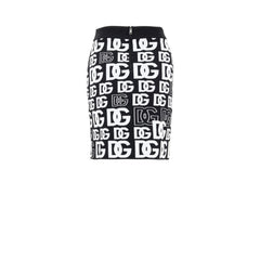 Black Cotton Mini Skirt