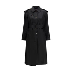 Black Nylon Trench Coat