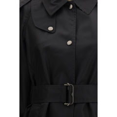 Black Nylon Trench Coat