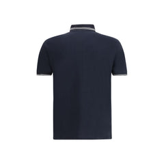 Blue Cotton Polo Shirt