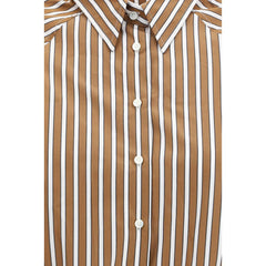 Brown Cotton Pattern Shirt