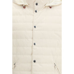 Beige Polyester Sleveless Jacket
