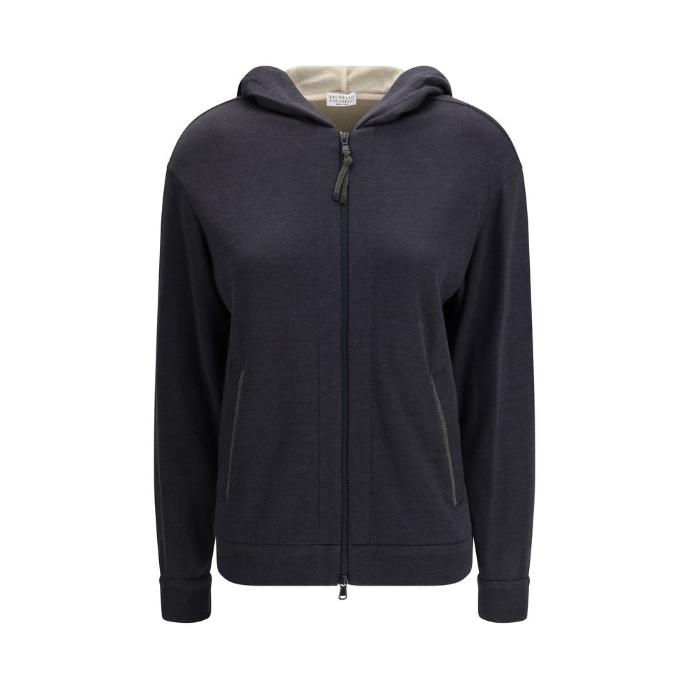 Gray Silk Sweatshirt