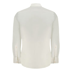 White Cotton Men Shirt