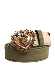 Green Camouflage Devotion Metal Buckle Belt