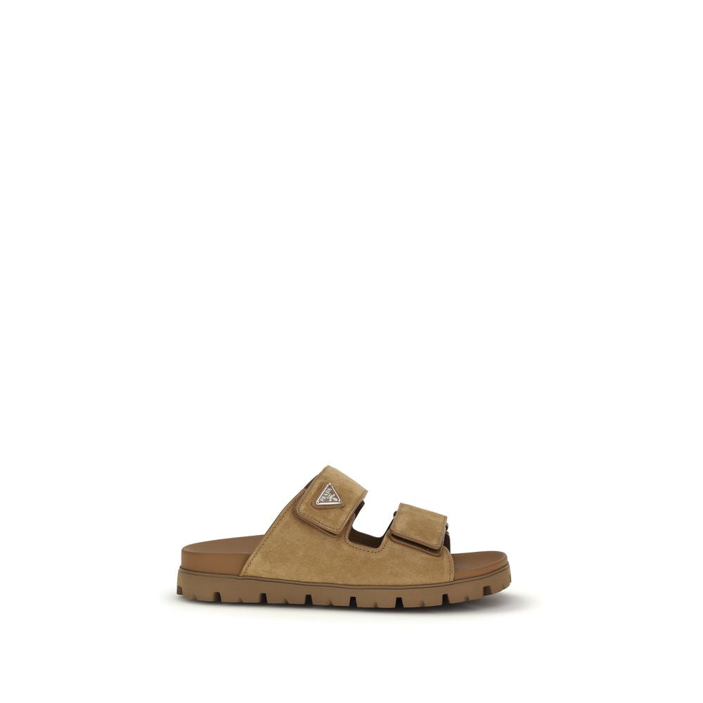 Brown Calf Leather Bos Taurus Strap-On Sandals