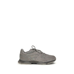 Gray Calf Leather Bos Taurus Chunky Sneakers