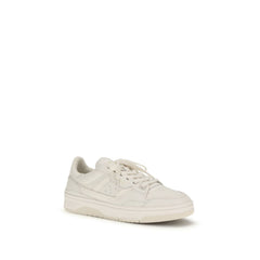 Gray Calf Leather Bos Taurus Low Top Sneakers